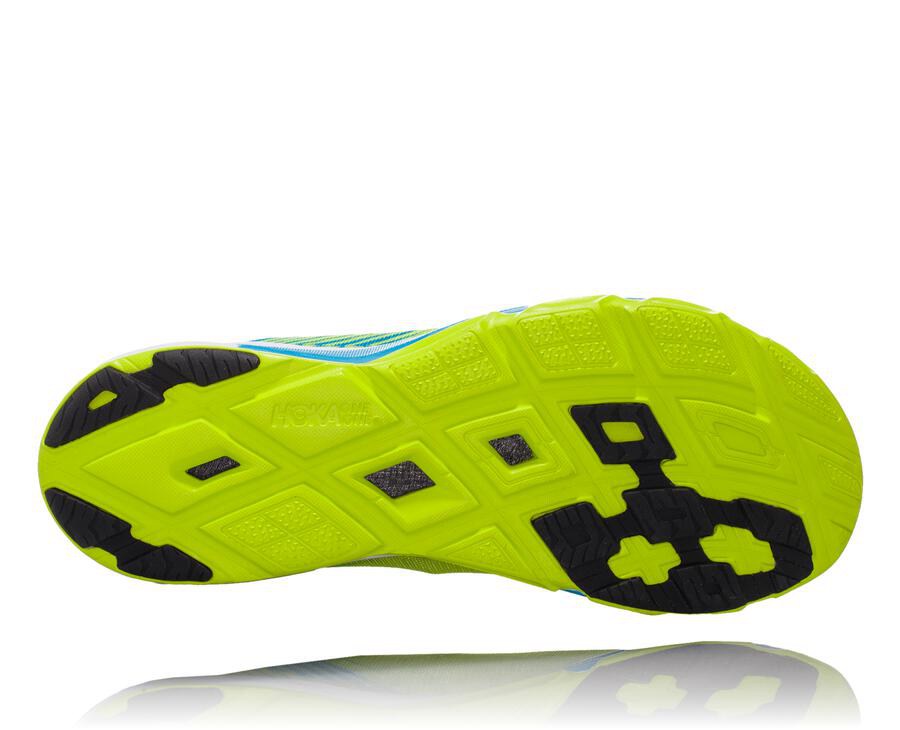Hoka Australia One One EVO Carbon Rocket - Mens Running Shoes Green/Blue - PVNBY-3519